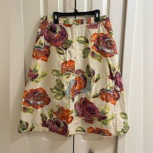 J. Jill Floral A-line skirt